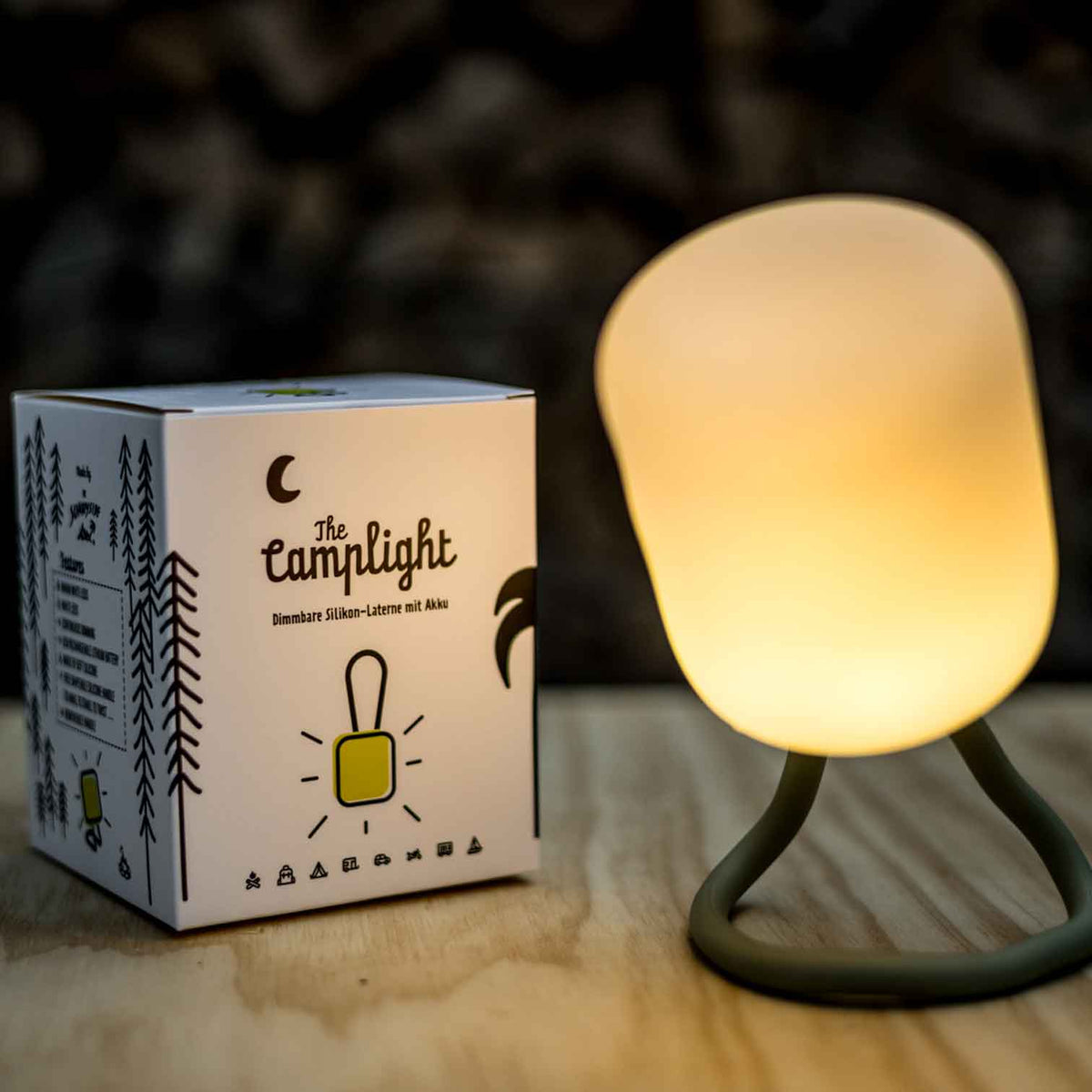 The Camplight - Silicone lantern with rechargeable battery