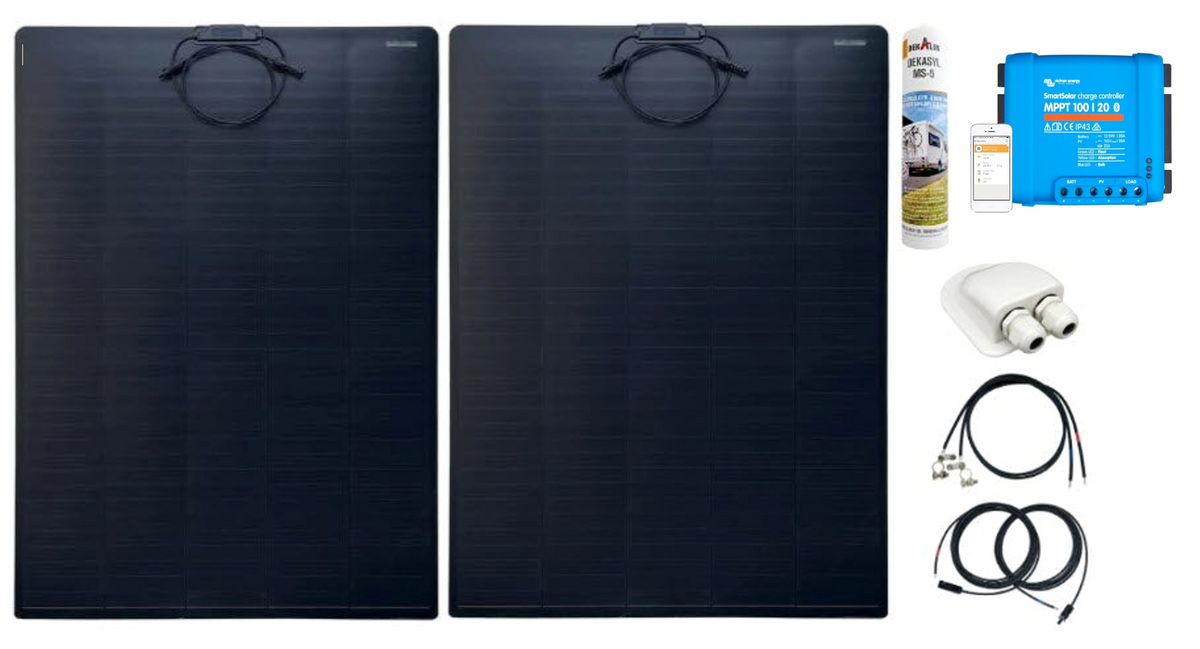 360 Watt Flexi Camping-car Système solaire, 12 Volt SET