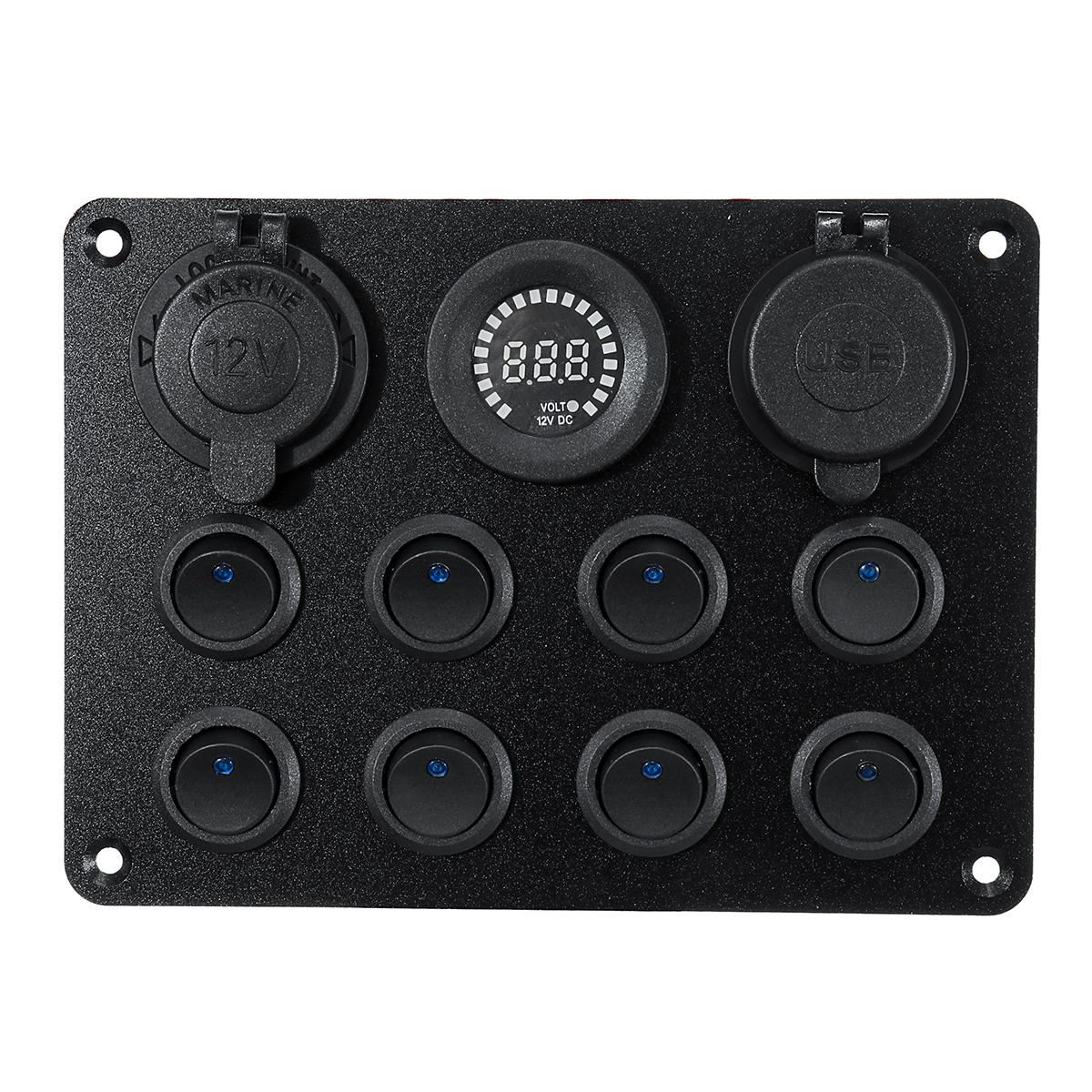 8-faches Schalter / USB / Voltmeter / Zigianzünder Panel