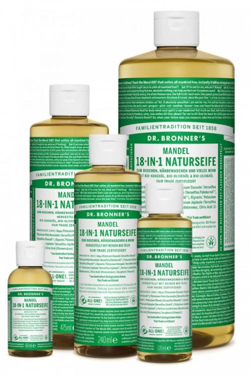 18 - in - 1 Savon liquide / Shampooing / Vaisselle, biodégradable, préserve la nature !