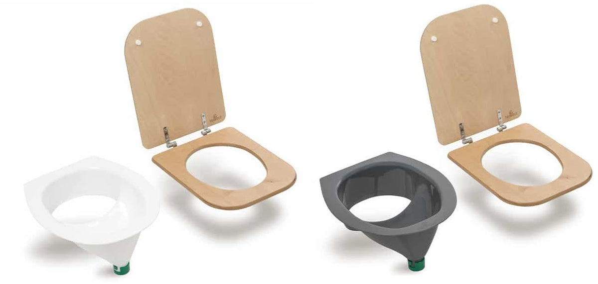 Insert pour toilettes séparatrices (blanc ou gris) & siège de toilettes