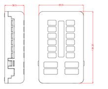 Laden Sie das Bild in den Galerie-Viewer, 12-poliger Sicherungskastenhalter mit LED-Anzeigelampe, inkl. Minusverteiler, bis 32V