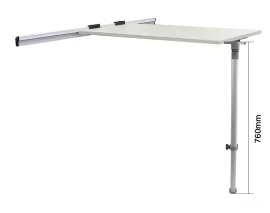 Pied de table pliable, extensible avec verrous