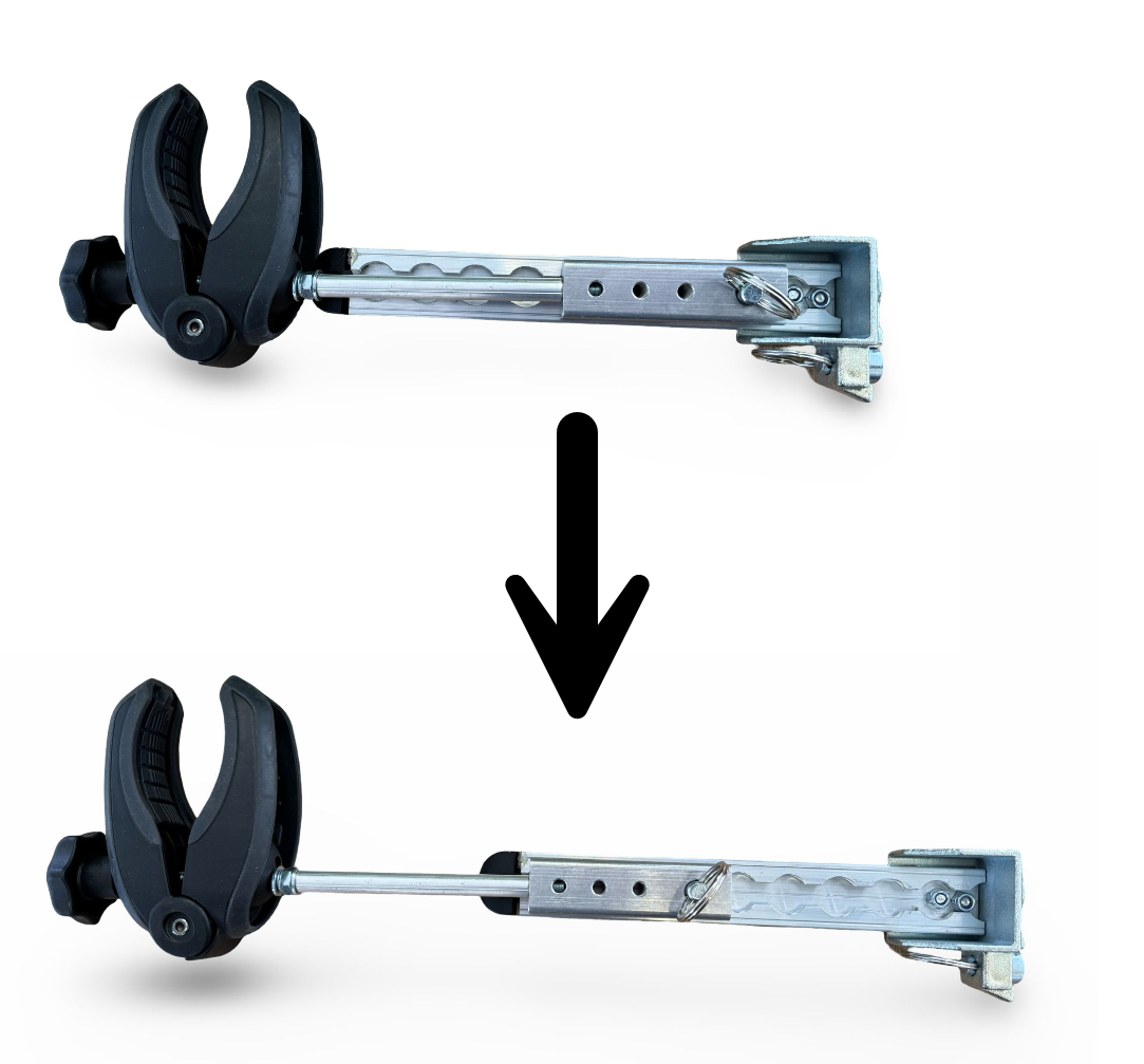 Rahmenhalter einstellbar mit Zurrschienenadapter, Airlineschiene