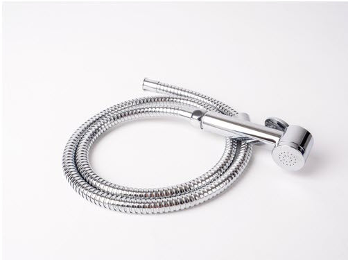 Duschset CHROM mit 1,5m Schlauch + Wandhalterung, 1/2