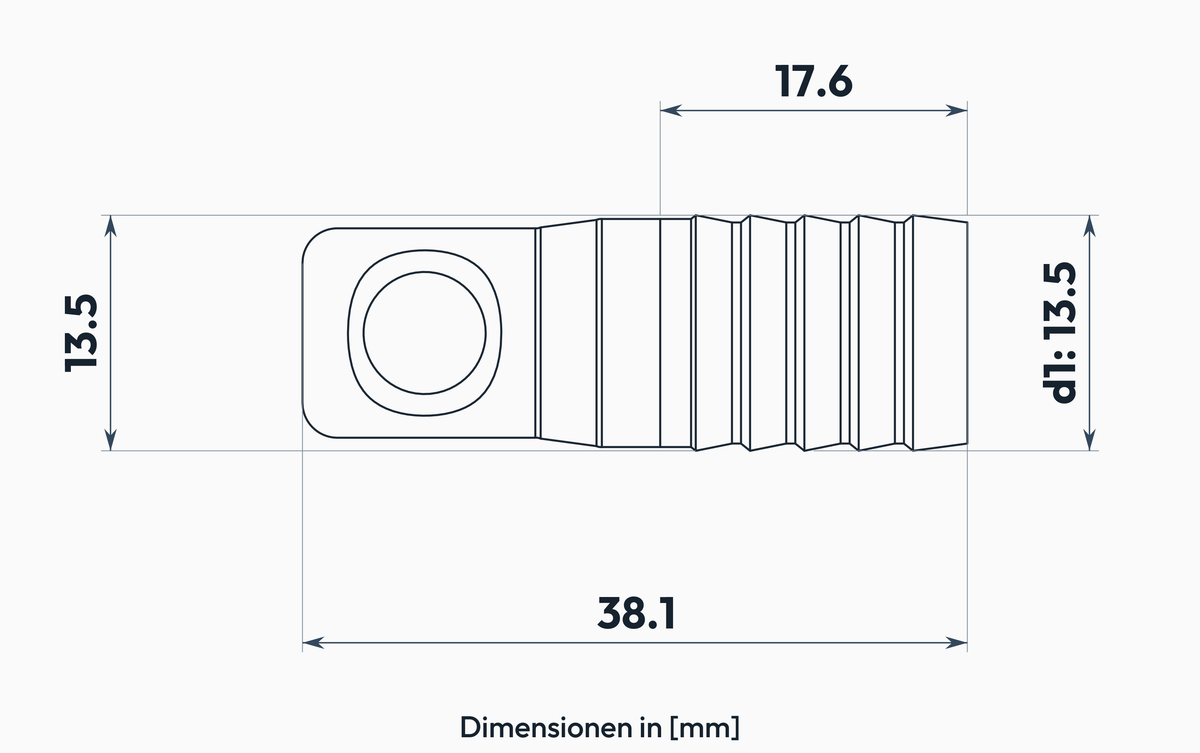 Verschlussstopfen 13.5 mm – Masszeichnung