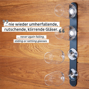 Metall-Leiste 50 cm BLACK für Magnetgläser