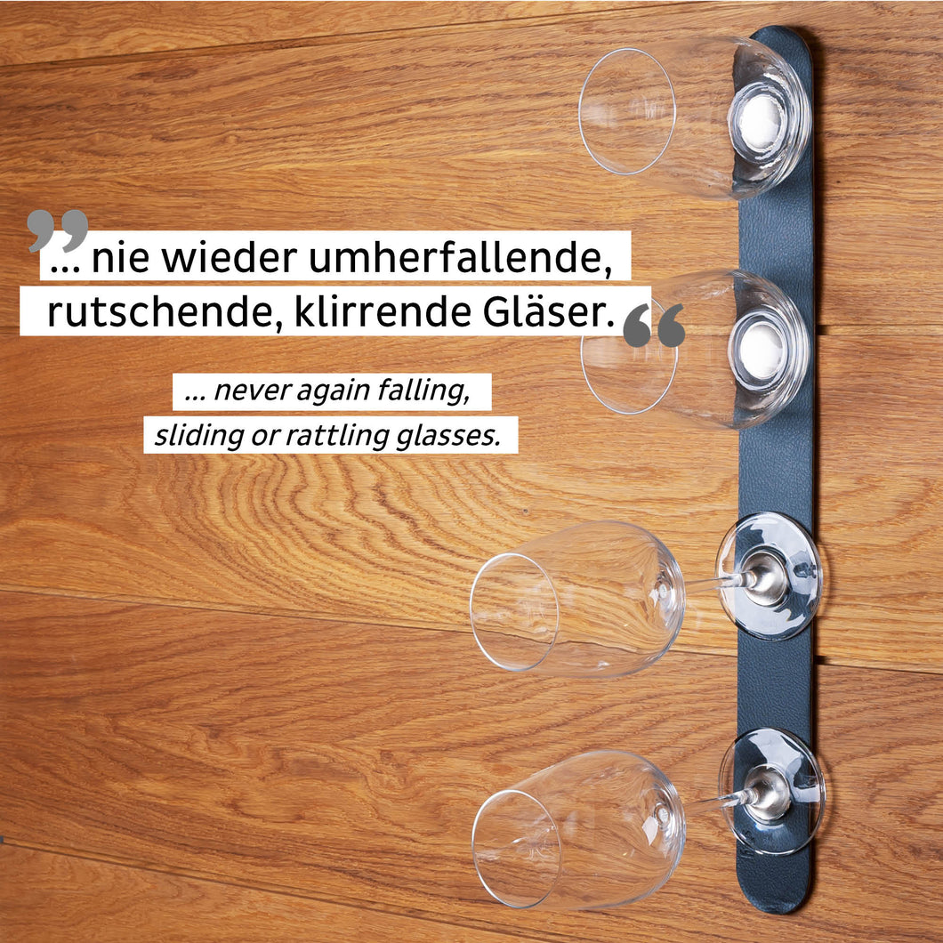 Metall-Leiste 50 cm BLACK für Magnetgläser
