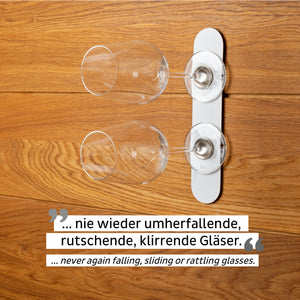 Silwy Metall-Leiste 25 cm WHITE für Magnetgläser