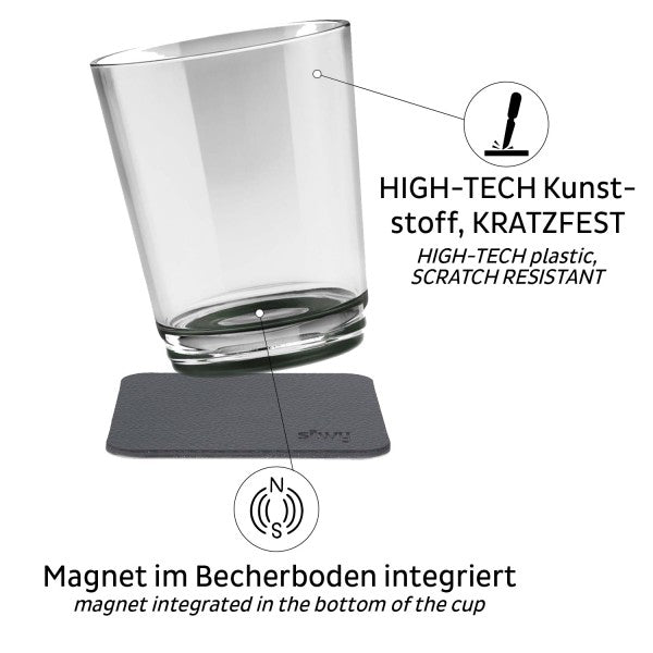Bicchiere magnetico Silwy GRIGIO PERLA