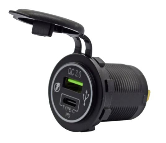 OHNE BELEUCHTUNG USB und USB-C Port mit hoher Leistung, 36W
