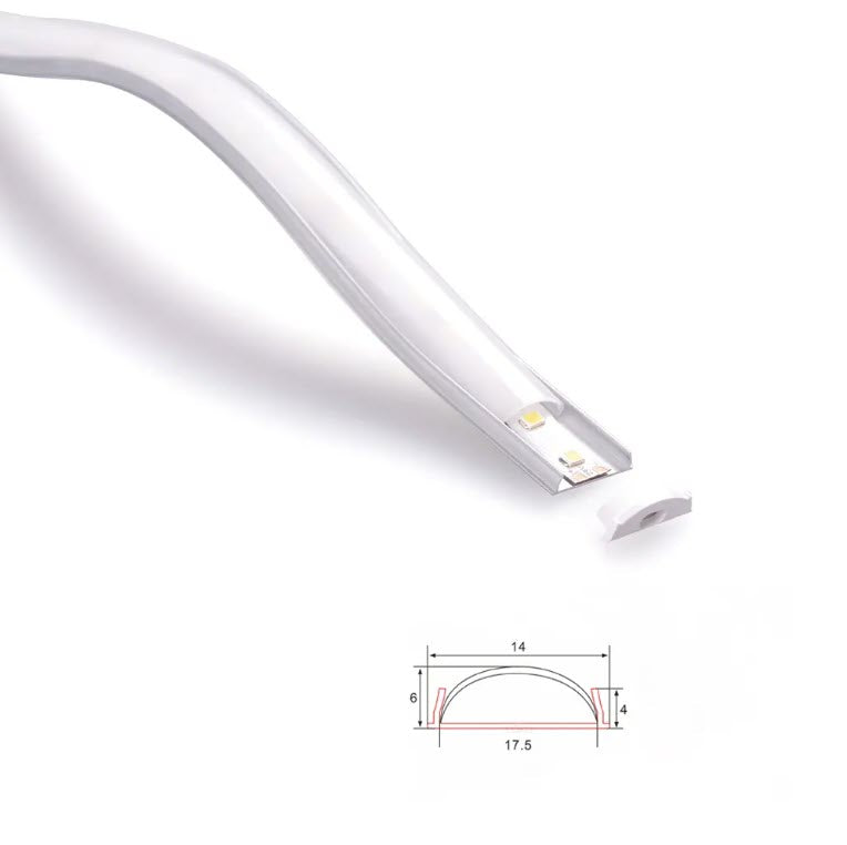 Diffusorleiste für LED Band bis 10mm breite, 80cm lang