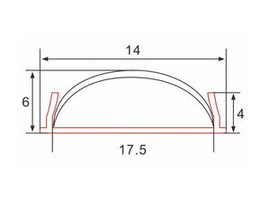 Diffusorleiste für LED Band bis 10mm breite, 80cm lang