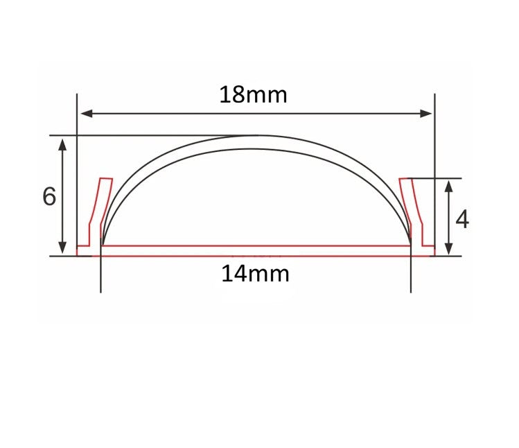 Diffusorleiste für LED Band bis 10mm breite, 80cm lang