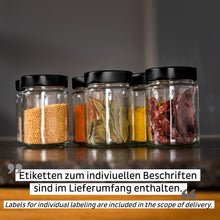 Laden Sie das Bild in den Galerie-Viewer, Feinkost-Magnetgläser BLACK &amp; CLASSY 192 ml