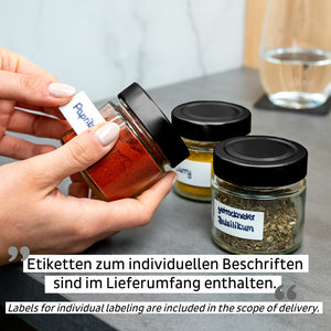 Silwy Feinkost-Magnetgläser BLACK & CLASSY 125 ml
