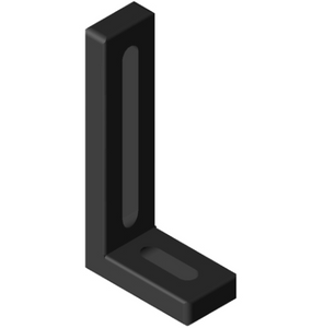 Befestigungswinkel 80x40 für Aluprofile, schwarz