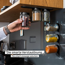Laden Sie das Bild in den Galerie-Viewer, Feinkost-Magnetgläser BLACK &amp; CLASSY 192 ml