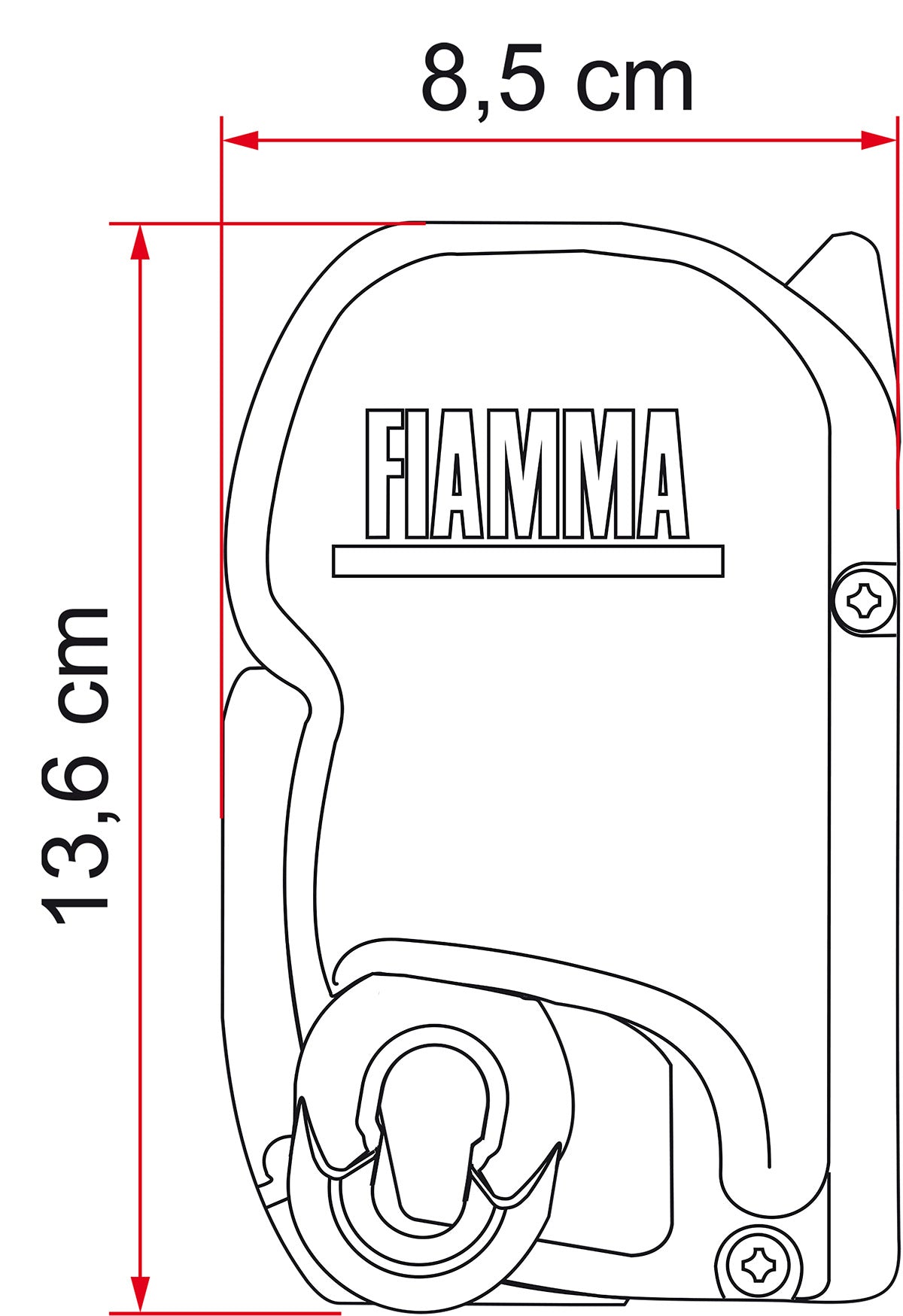 Wandmarkisenset Fiamma F45S - schwarz - VW T5/T6 Multivan - 263cm
