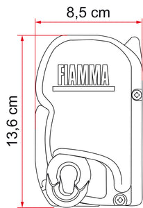 Wandmarkisenset Fiamma F45S - schwarz - VW T5/T6 Multivan - 263cm