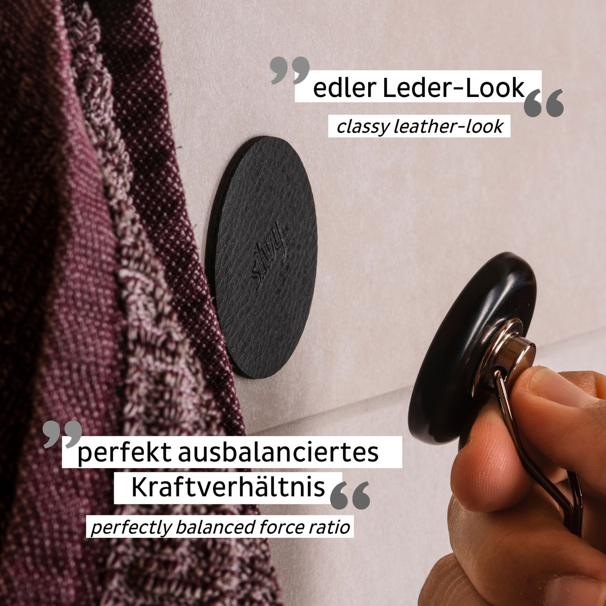 Silwy crochet magnétique THE ONE incl. pad BLACK