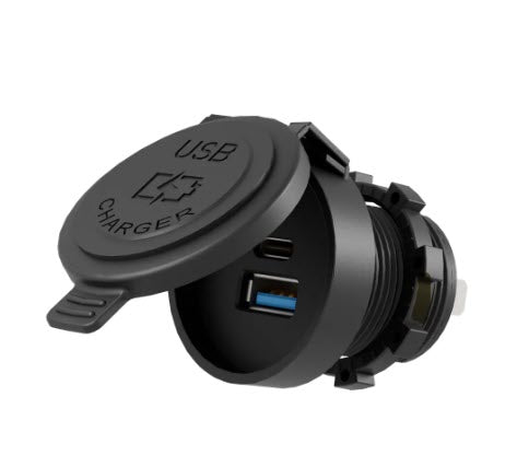 OHNE BELEUCHTUNG 2x USB-C PD3.0, 12V; 45W