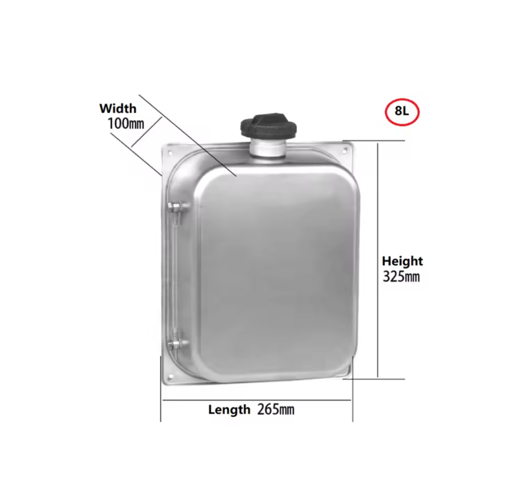 8L Kraftstoff / Diesel Kanister / Tank inkl. Auslass, Deckel mit Druckausgleich, inkl. Füllstand