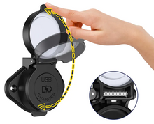 Laden Sie das Bild in den Galerie-Viewer, 12V USB-A und USB-C PD3 100W bis 20V, für Handy Schnellladung und Laptop geeignet, ohne Beleuchtung