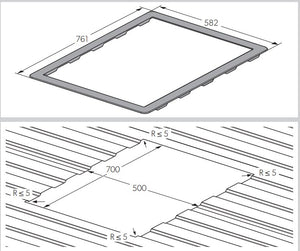 Dometic Adapter Rahmen für Midi Heki 700 x 500 mm für Fiat Ducato und Baugleiche