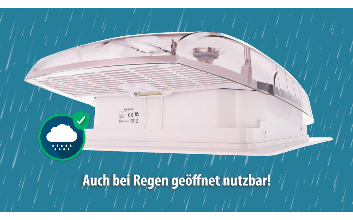 Lanterneau Berger Plus Fan avec système de ventilation 12 V 40 x 40 cm, 2 couleurs
