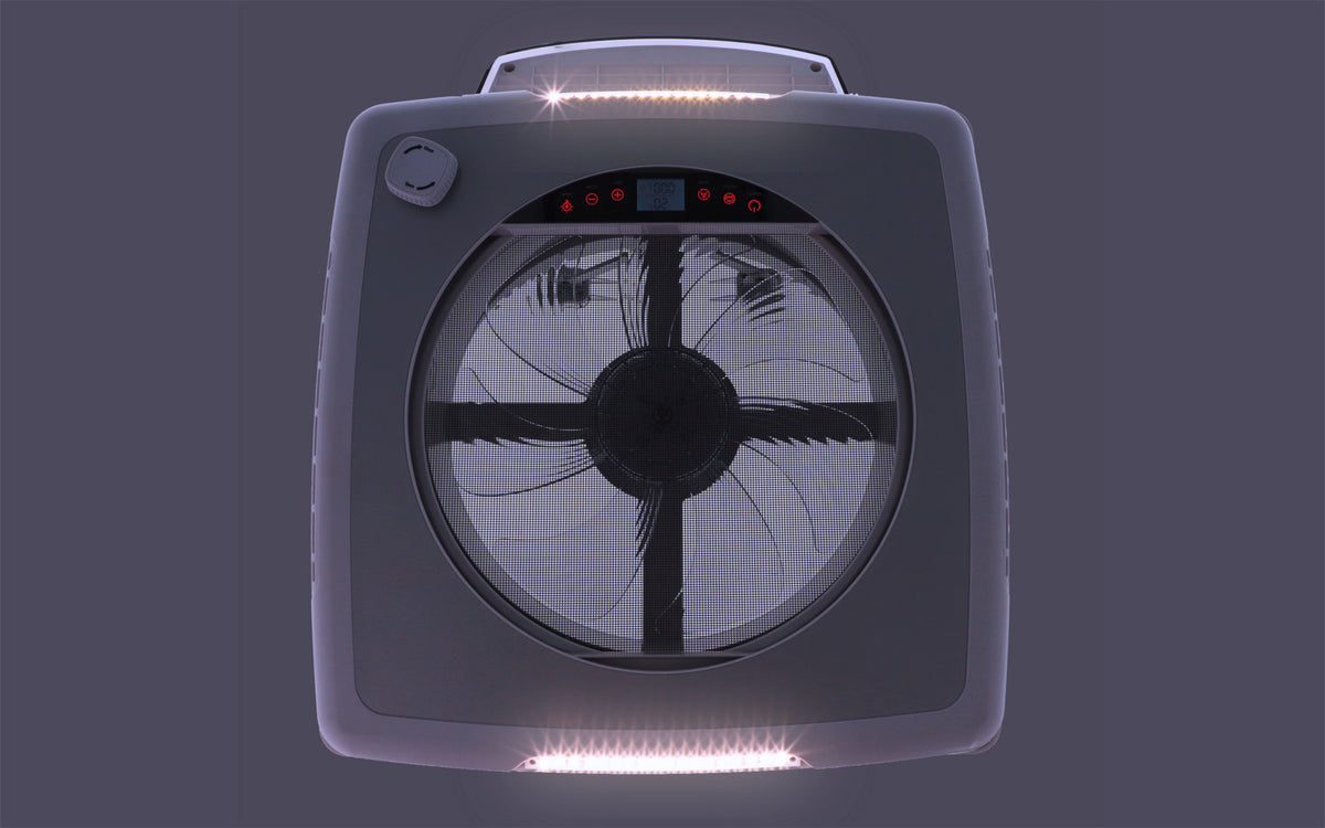 Lanterneau Berger Plus Fan avec système de ventilation 12 V 40 x 40 cm, 2 couleurs