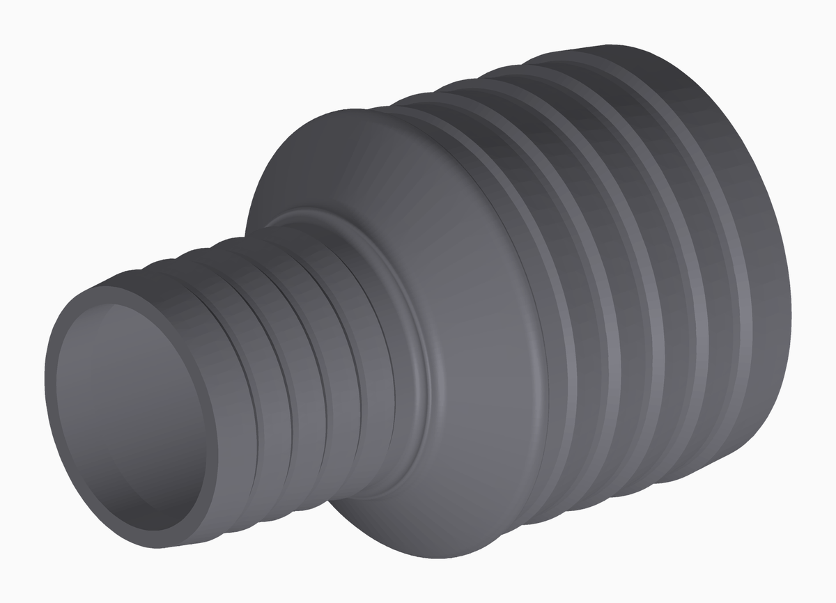 Schlauchverbinder gerade 25.0 – 39.5 mm – Ansicht