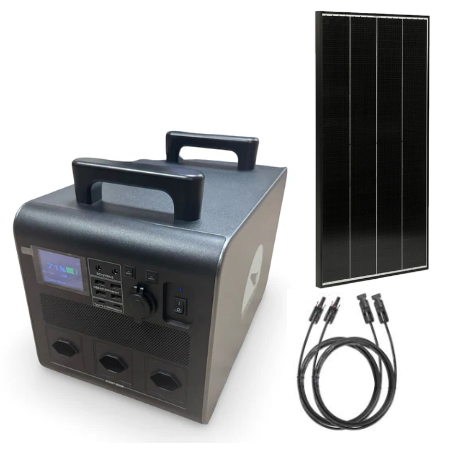 Jardin ouvrier / énergie autonome avec 1920Wh de stockage, 2000W inverter 230V et 200W solaire
