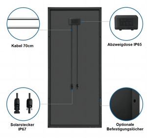 Solarmodul 200W (1530*670*30mm), Monokristalin