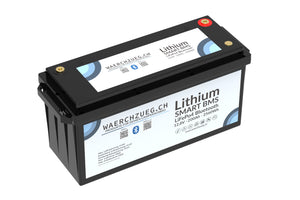200Ah Lithium LiFePo4 Batterie, 12V, inkl. BMS und Hauptschalter sowie Bluetooth