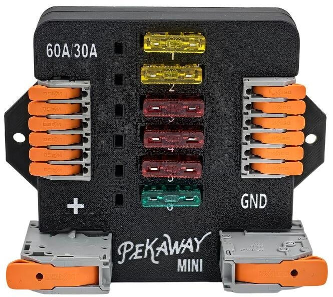 Pekaway Fusy Mini bloc de fusibles, 60A/30A