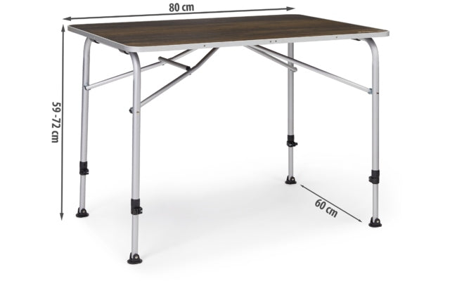 Berger Livenza Campingtisch Größe 1 Dunkel 80 x 60 cm