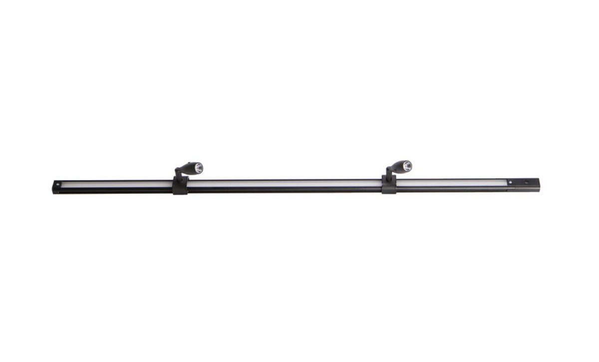 2-in-1 LED Aufbau-Linienleuchte inklusive zwei verschiebbaren LED-Spots