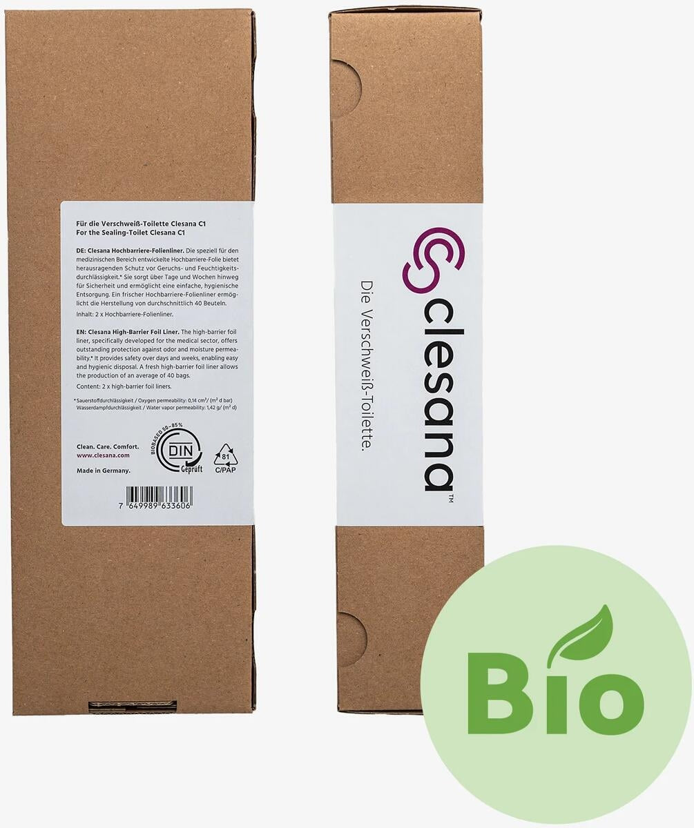 Clesana C1 Bio Hochbarriere-Folienliner, 2er-Pack