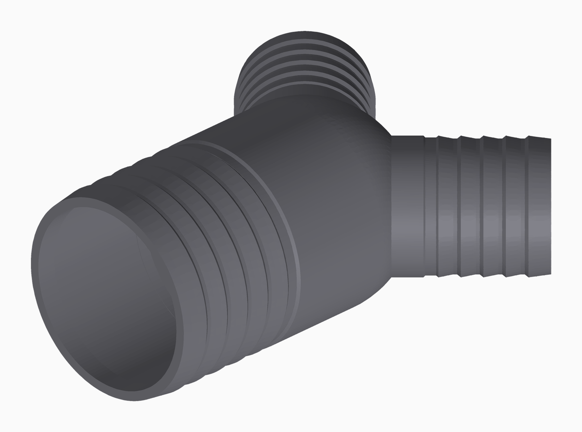 Y-Stück 39.5 / 25.0 / 25.0 mm – Ansicht