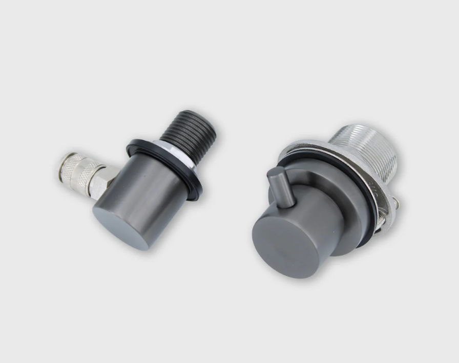 Queensize Camper Eau chaude "Set de douche 1" avec douchette et support [Dark Edition]