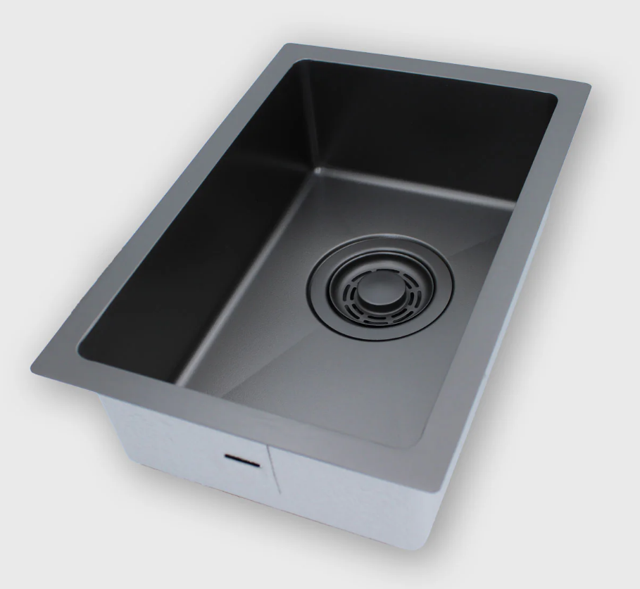 Queensize Camper lavabo en acier inoxydable [Dark Edition]