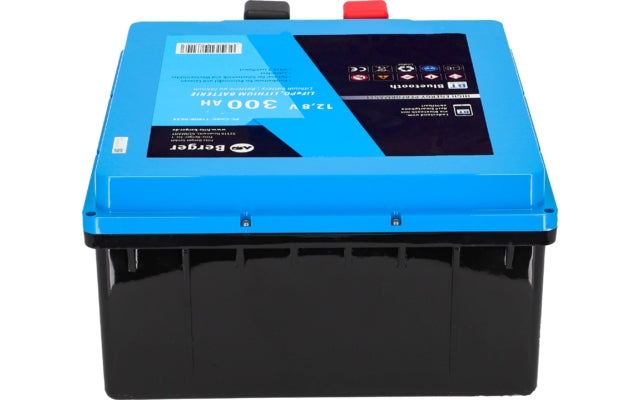 Berger LiFePO4 Lithium Untersitz Batterie Pro 300 Ah 12 V mit Bluetooth & Heizung