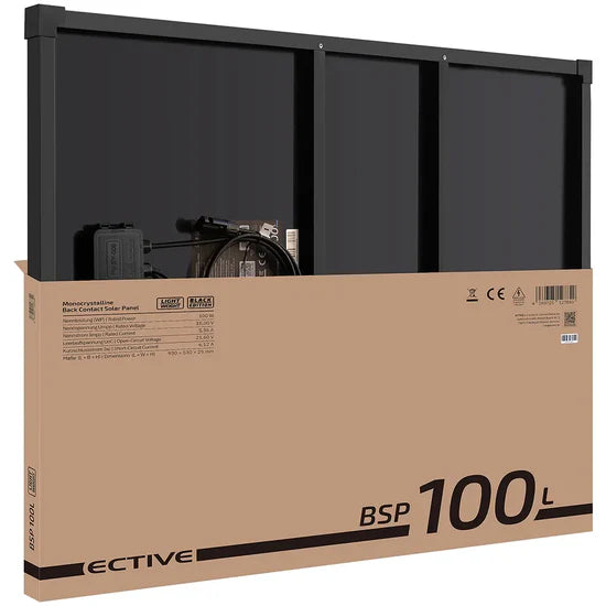 BSP 100L Black Lightweight | Panneau solaire léger à contact arrière avec 100WP