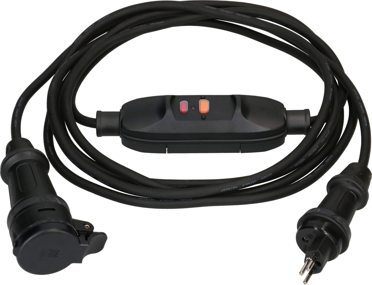 Prolunga da 5 m con RCD IP55