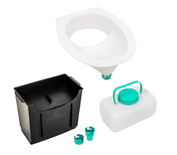 Kit de bricolage pour toilettes sèches, blanc ou noir