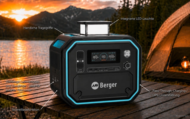 Berger Energy BEPS 2500 tragbare Powerstation 2.160 Wh 2.500 W