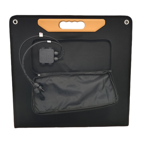 Valise solaire pliante 200W avec possibilité de connexion USB et régulateur de charge