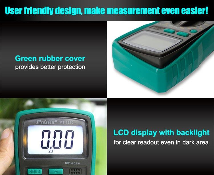 Pro'sKit MT-1210 Gummischutz und beleuchtetes Display