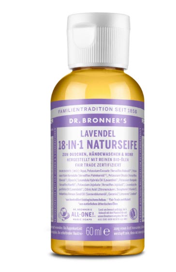 Dr. Bronner 18in1 Body Care Biodégradable (douche, mains, etc.) div. saveurs